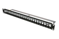 Extralink Patchpanel 24 Port STP Modular - Patch-Panel - Schwarz - Metall - 1U - Rund - 48,3 cm (19)