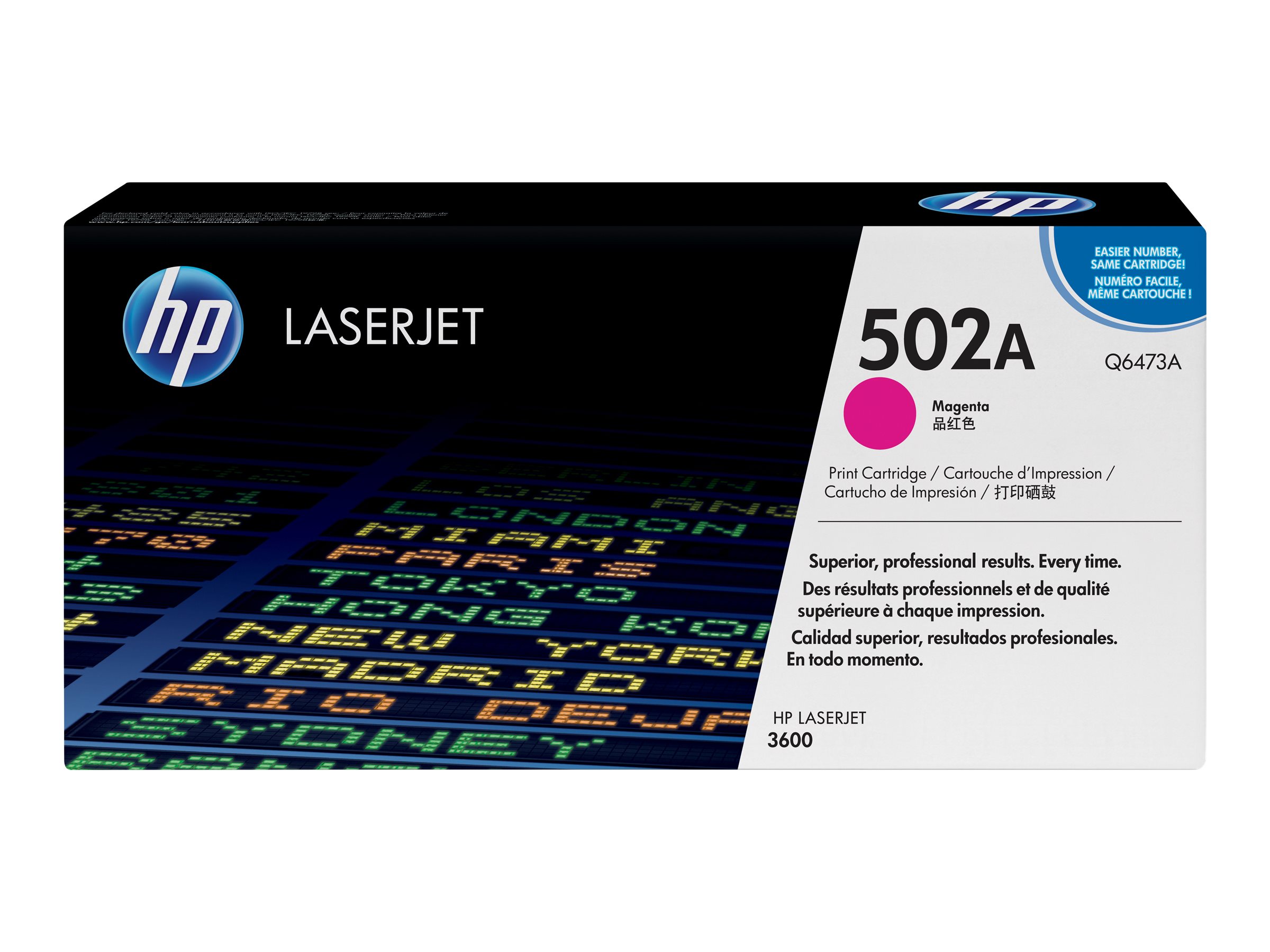 HP 502A - Q6473A - Toner magenta - fr Color LaserJet 3600, 3600dn, 3600n