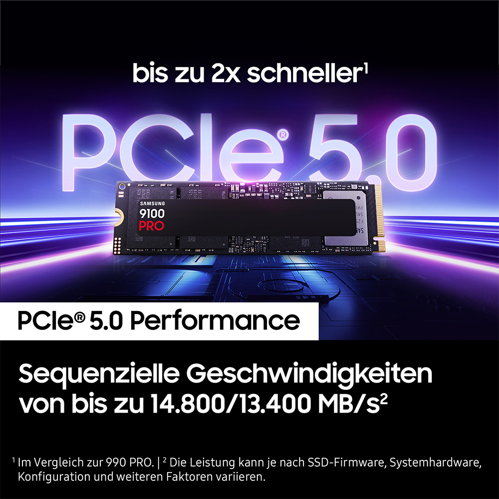 Samsung 9100 PRO PCIe� 5.0 NVMe M.2 SSD - 4 TB