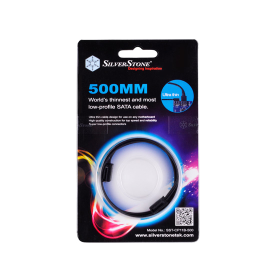 Silverstone CP11 SATA cable 0.5 m Black