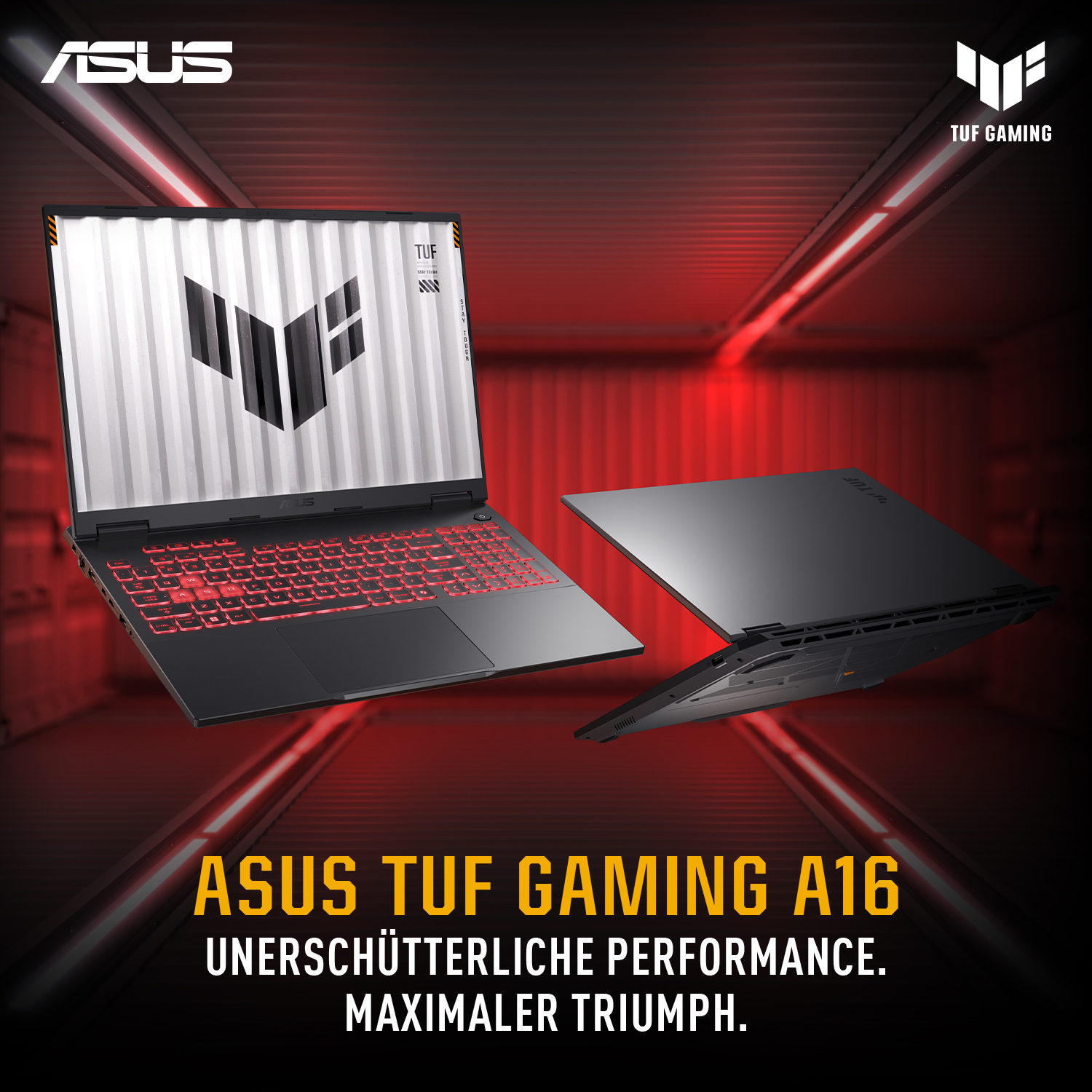ASUS TUF Gaming A16 FA608UP-RV019W AMD Ryzen 7 260 Ordinateur portable 40,6 cm (16) WUXGA 32 Go DDR5-SDRAM 1 To SSD NVIDIA GeForce RTX 5070 Wi-Fi 6E (802.11ax) Windows 11 Home Allemand Gris