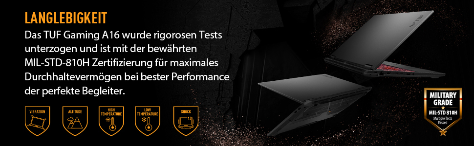 ASUS TUF Gaming A16 FA608UP-RV019W AMD Ryzen 7 260 Ordinateur portable 40,6 cm (16) WUXGA 32 Go DDR5-SDRAM 1 To SSD NVIDIA GeForce RTX 5070 Wi-Fi 6E (802.11ax) Windows 11 Home Allemand Gris