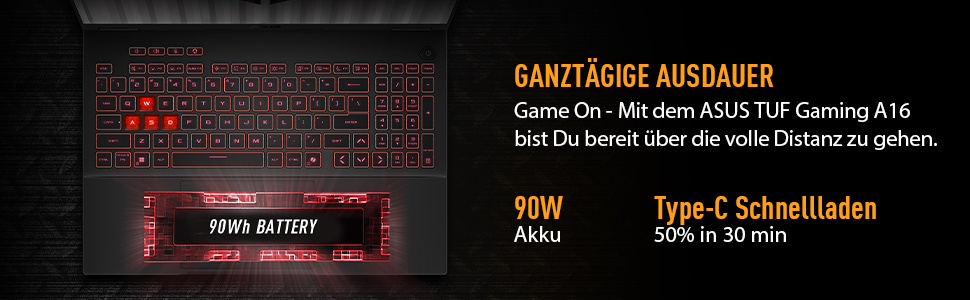 ASUS TUF Gaming A16 FA608UP-RV019W AMD Ryzen 7 260 Ordinateur portable 40,6 cm (16) WUXGA 32 Go DDR5-SDRAM 1 To SSD NVIDIA GeForce RTX 5070 Wi-Fi 6E (802.11ax) Windows 11 Home Allemand Gris