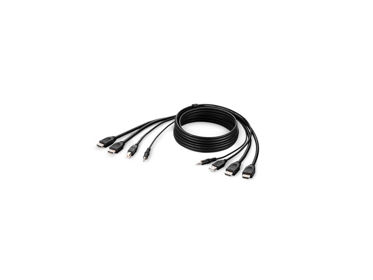Belkin Secure KVM Combo Cable - Video- / USB- / Audio-Kabel - TAA-konform - USB, Mini-Stecker, HDMI (M)