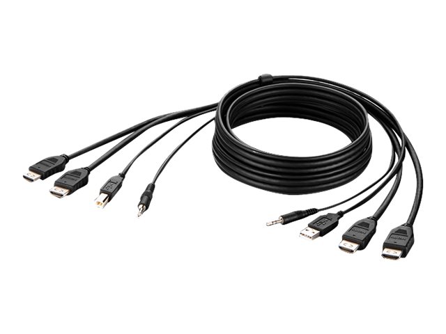 Belkin Secure KVM Combo Cable - Video- / USB- / Audio-Kabel - TAA-konform - USB, Mini-Stecker, HDMI (M)