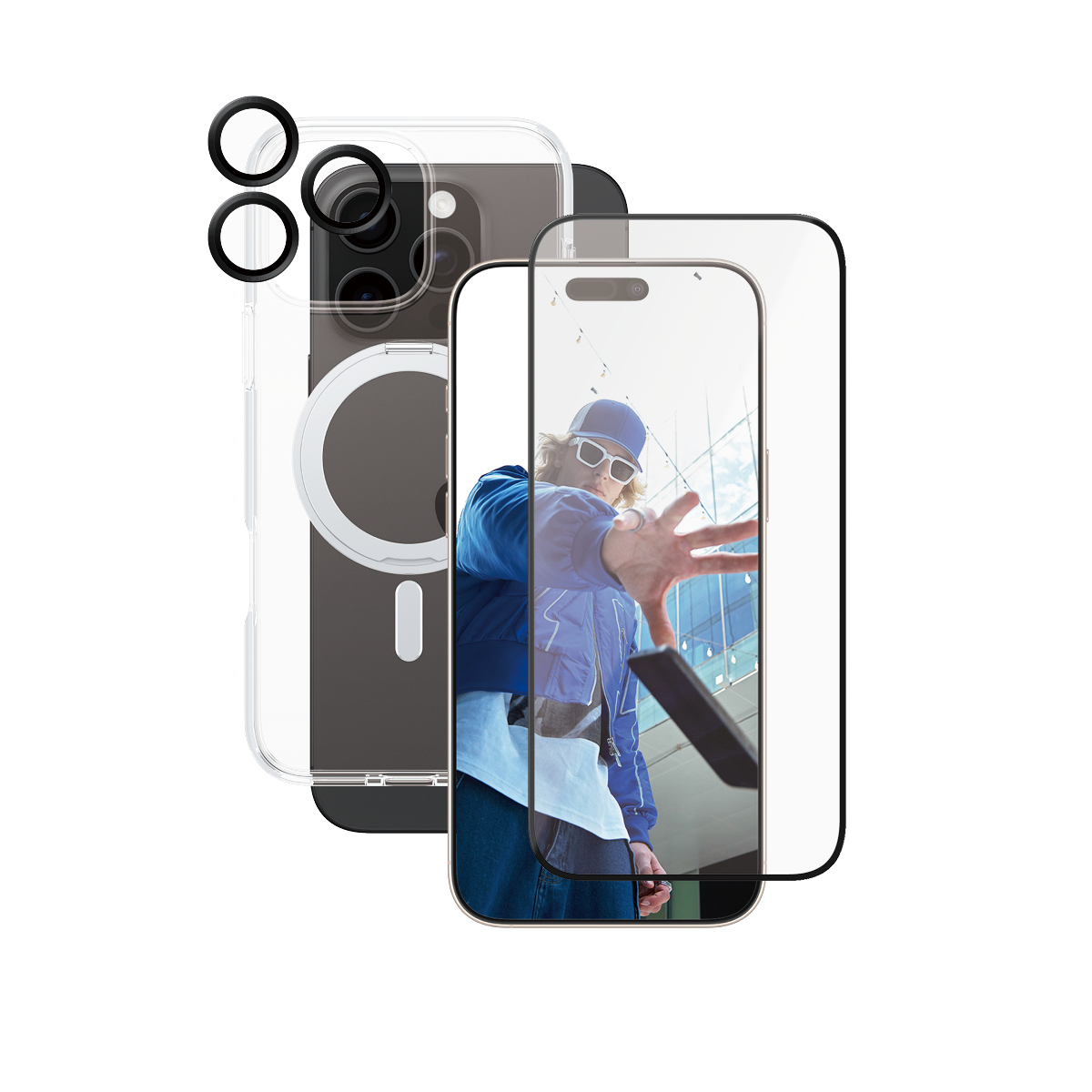 PanzerGlass CARE by � 3-in-1 Ceramic Bundle iPhone 16 Pro Max Pellicola proteggischermo trasparente Apple 1 pz