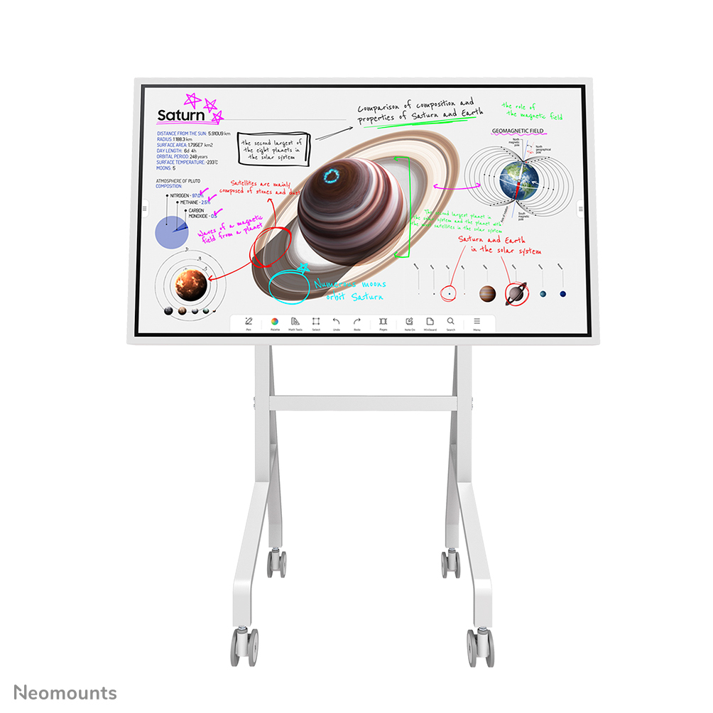 Neomounts FL50-515WH1 Carrello Samsung Flip 55-65 - ruotabile - installazione rapida