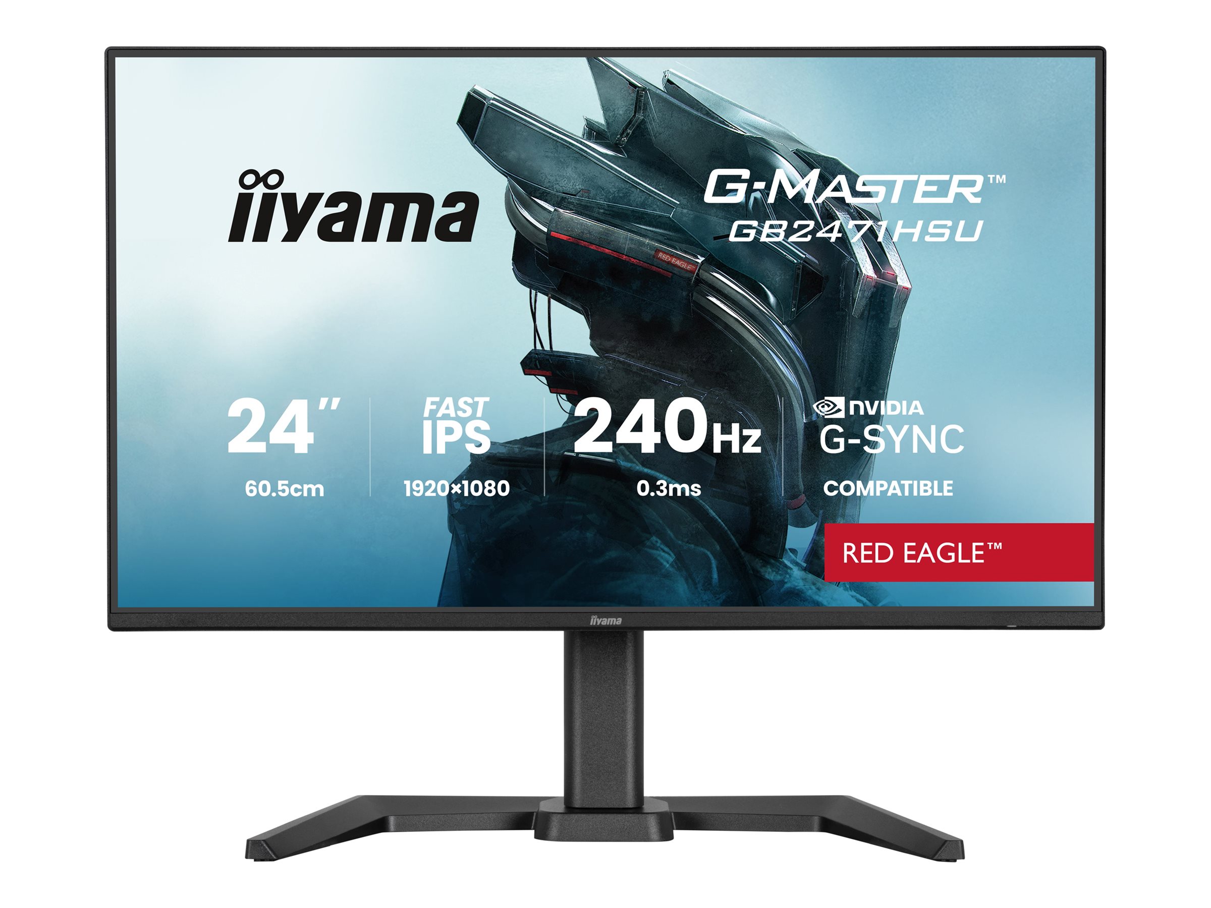 Iiyama G-MASTER Red Eagle GB2471HSU-B1 - LED-Monitor - Gaming - 60.5 cm (24)