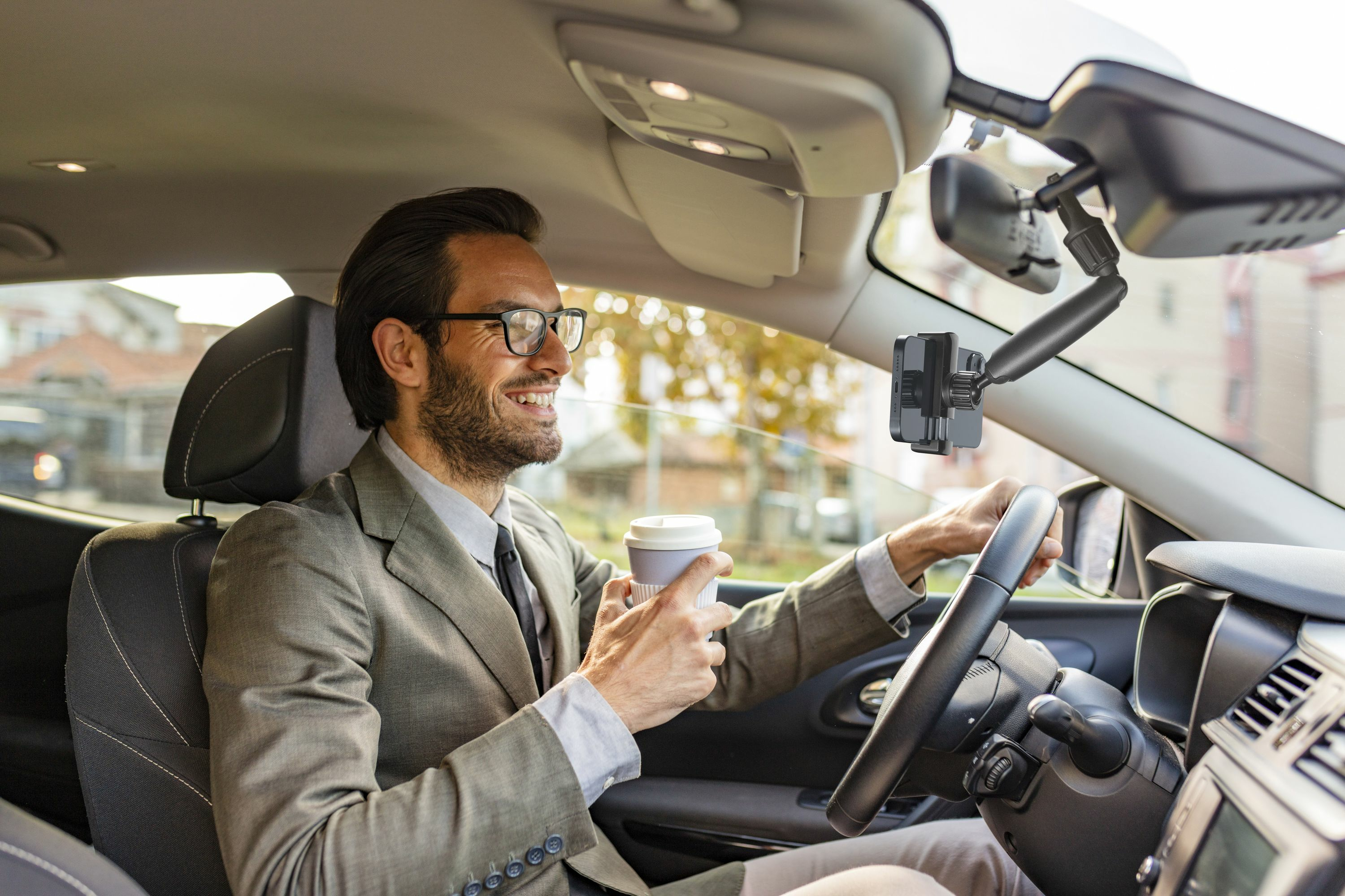 Cellularline Spin Mirror Car Holder Black