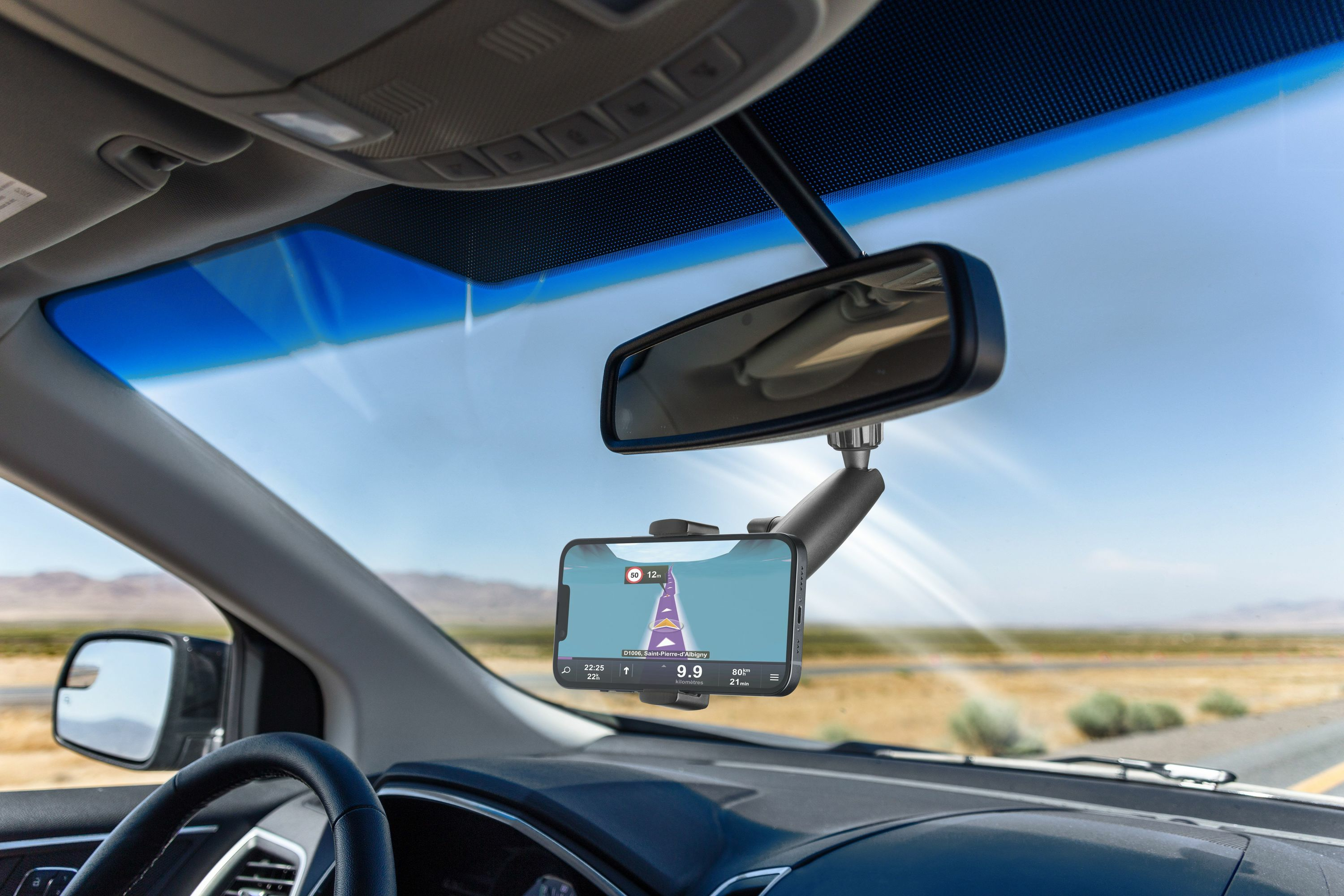 Cellularline Spin Mirror Car Holder Black