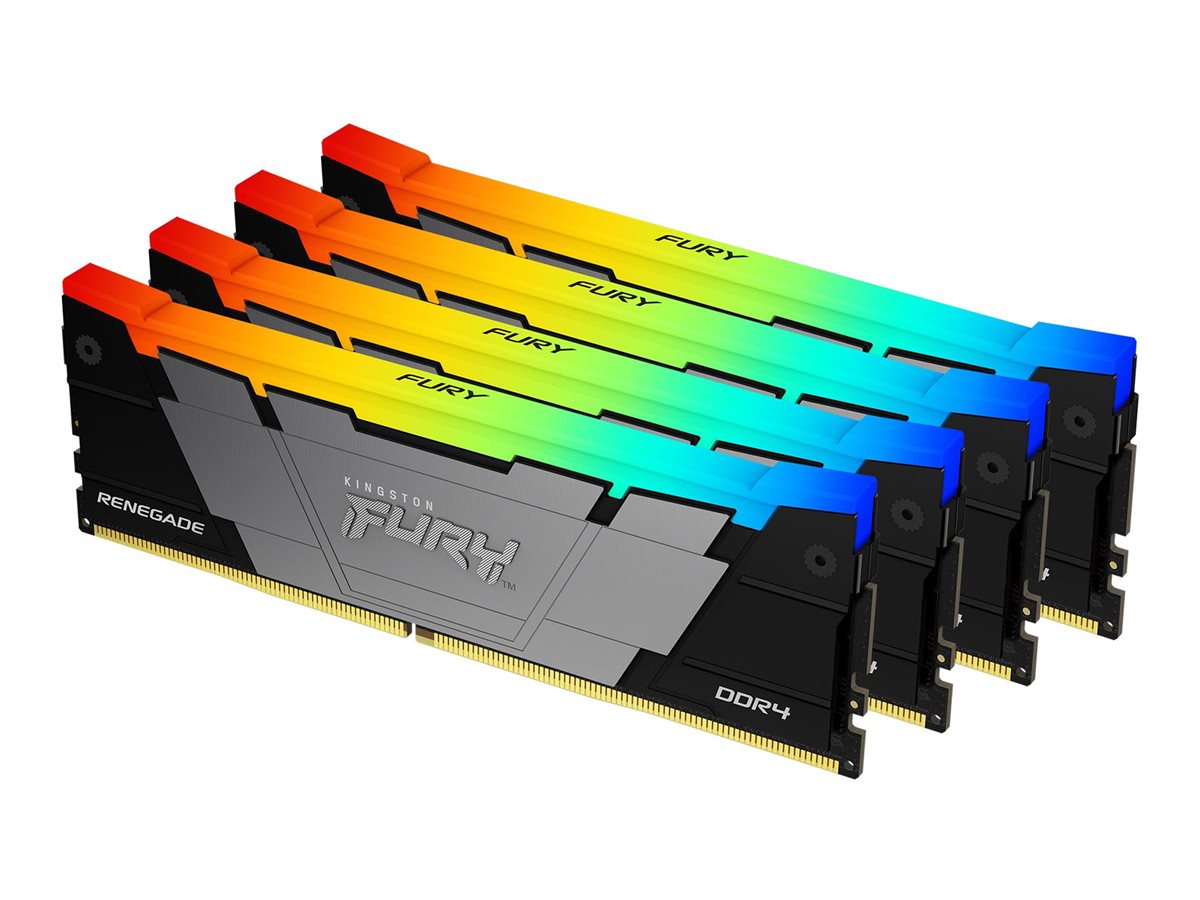 Kingston Technology FURY 32GB 3600MT/s DDR4 CL16 DIMM (Kit of 4) Renegade RGB