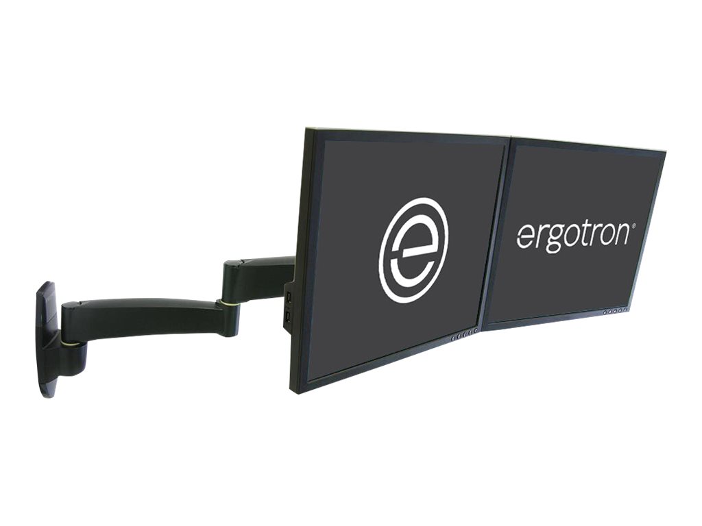 Ergotron 200 Series Dual Monitor Arm 55.9 cm (22) Black Wall