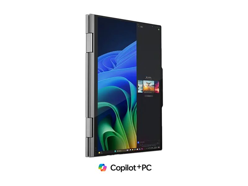 Lenovo ThinkPad X1 2-in-1 Gen 10 Aura Edition Copilot+ PC Intel Core Ultra 7 258V H�brido (2-en-1) 35,6 cm (14) Pantalla t�ctil WUXGA 32 GB LPDDR5x-SDRAM 1 TB SSD Wi-Fi 7 (802.11be) Windows 11 Pro Alem�n Gris