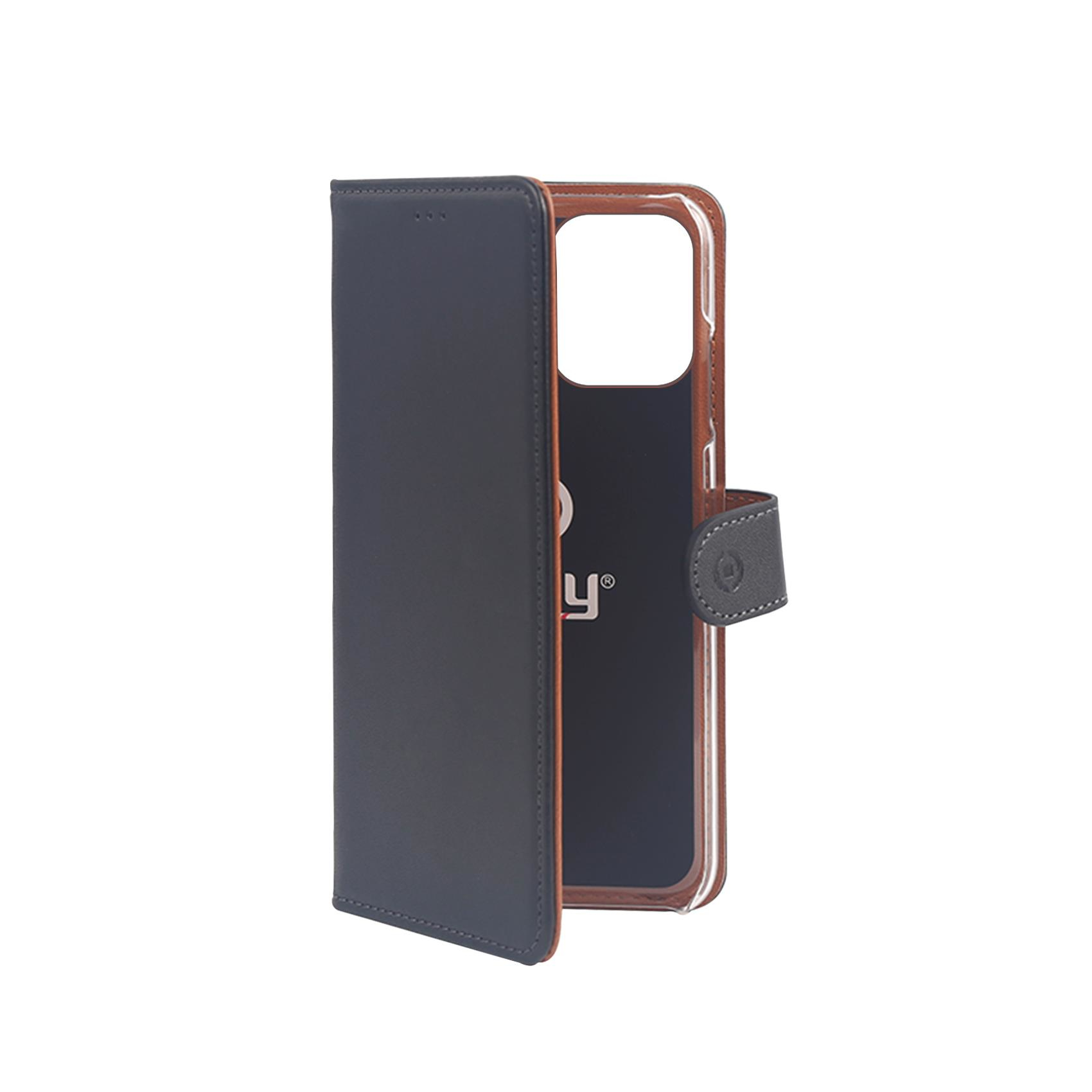 Celly Wally custodia per cellulare 15,5 cm (6.1) Custodia a libro Nero, Marrone