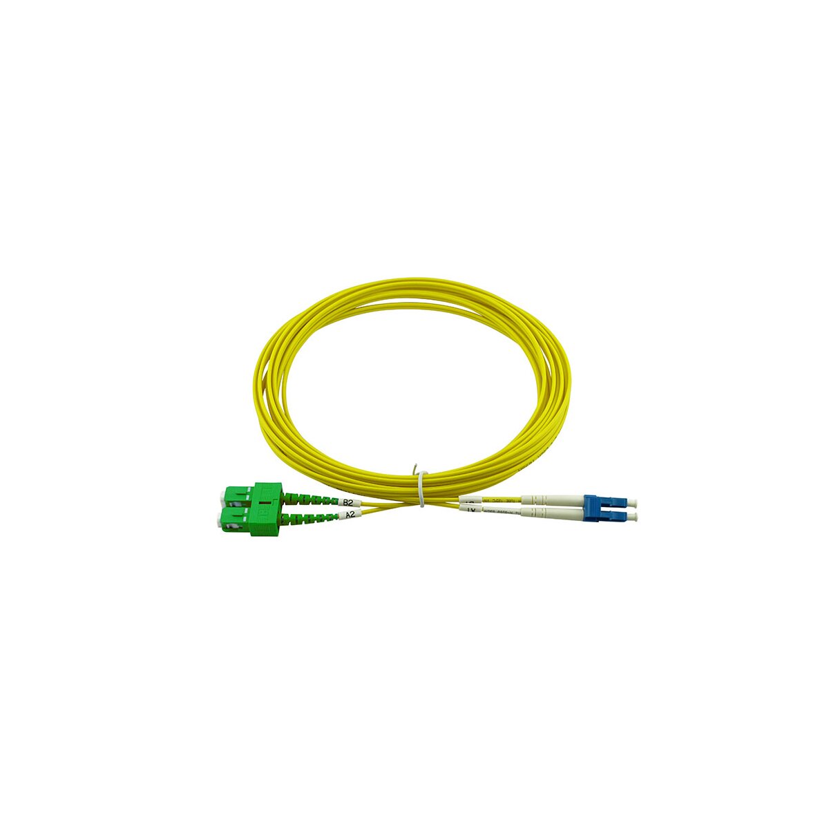 BlueOptics SFP3132BU1MS cavo a fibre ottiche 1 m LC SC G.657.A1 Verde, Giallo