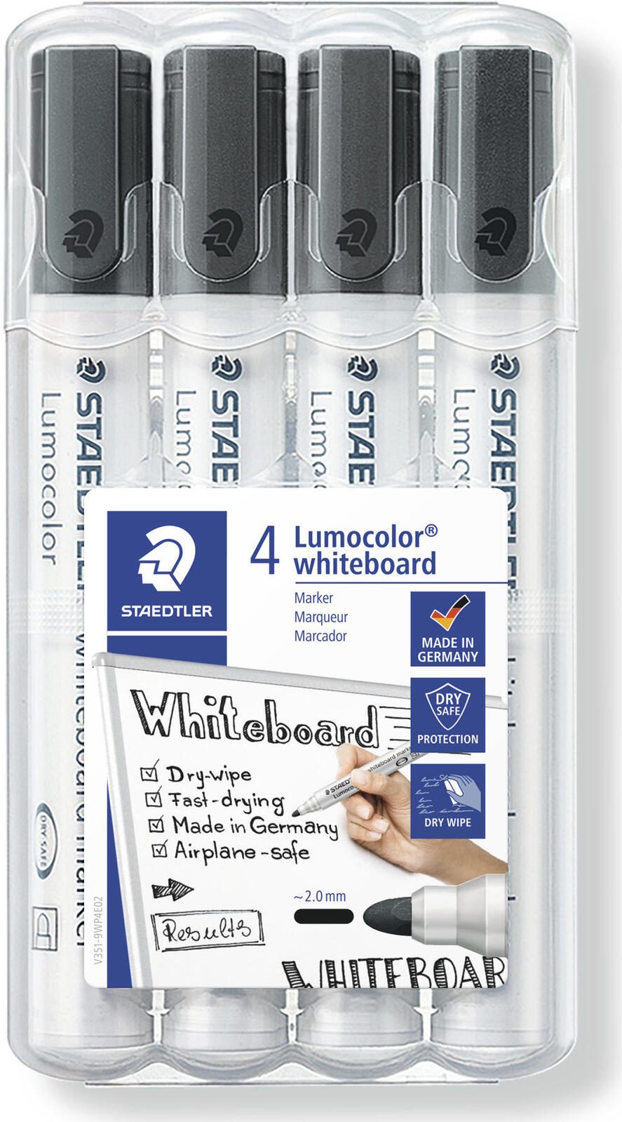 STAEDTLER 4 351WP4-9X Whiteboard-Marker schwarz 2.0 mm