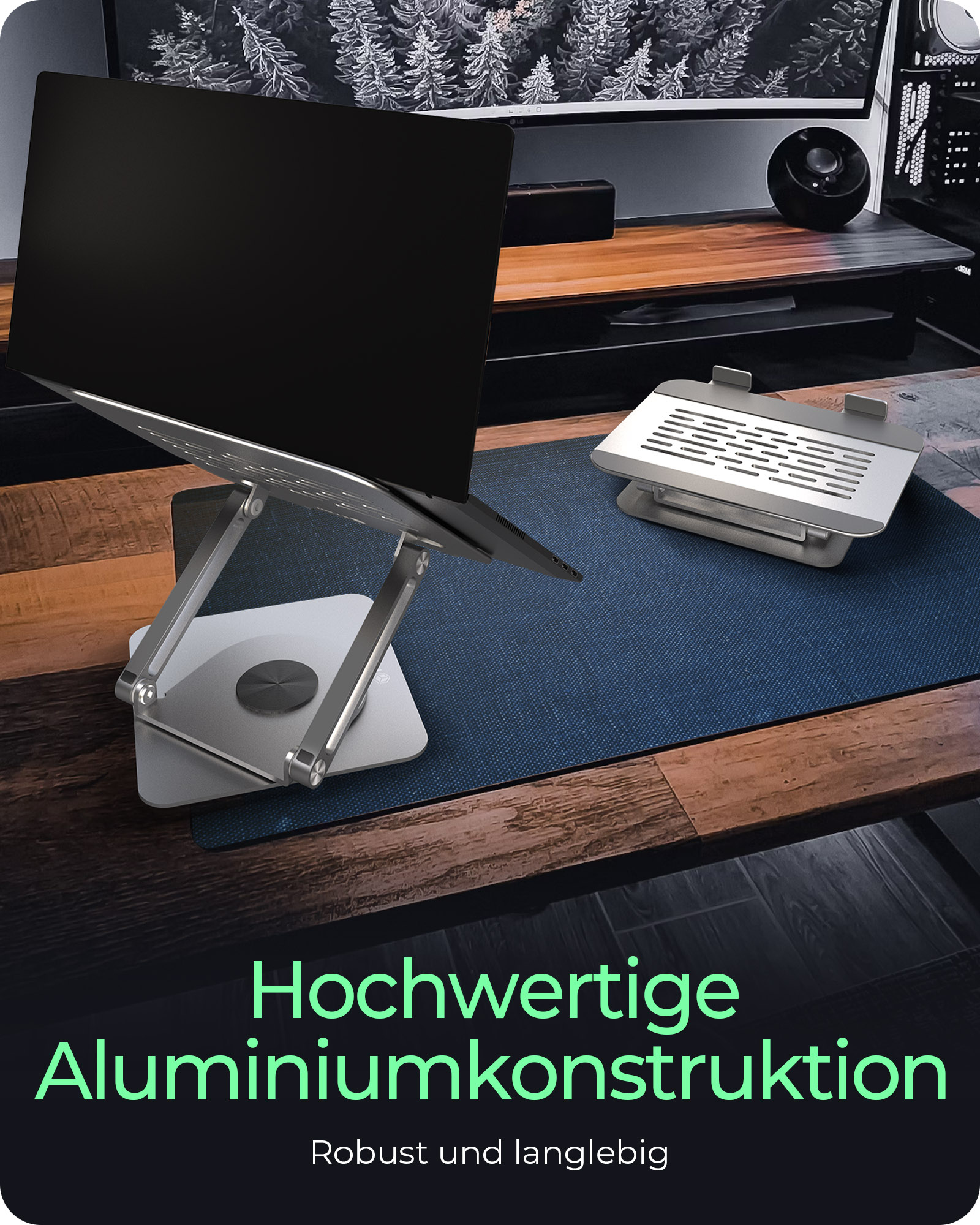 ICY BOX Notebookst�nder f�r NB 17 h�henverstellbar & um 360� drehbar