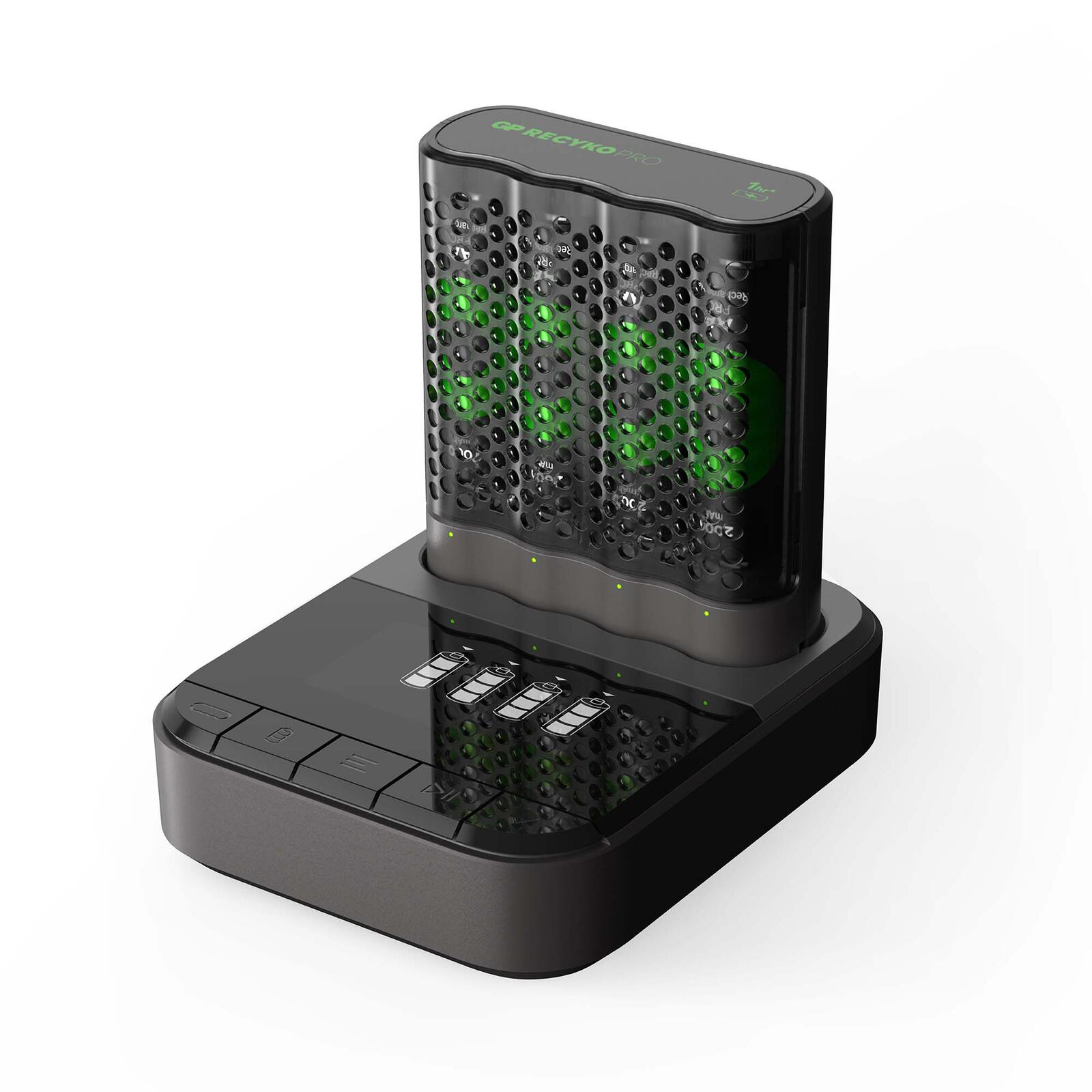 GP Battery P461 Dockingstation Rundzellen-Ladegert NiMH Micro AAA Mignon AA