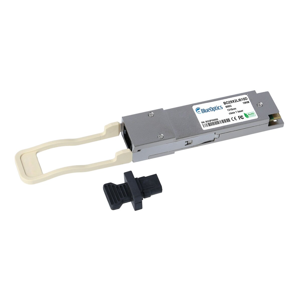 BlueOptics Supermicro TRX-MMA1T00-VS QSFP56 Transceiver, 200GBASE-SR4, Multimode Fiber, 850nm, 100 Meter