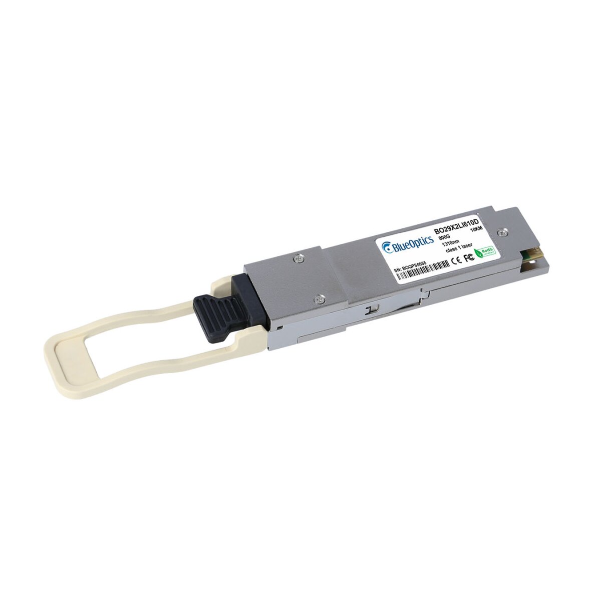 BlueOptics Supermicro TRX-MMA1T00-VS QSFP56 Transceiver, 200GBASE-SR4, Multimode Fiber, 850nm, 100 Meter