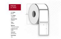 Capture Label 83 x 140mm Core 76mm. Thermal Transfer Coated