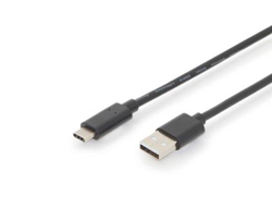 Digitus USB Type-C connection cable, Type-C to A