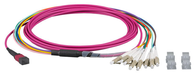 EFB Elektronik MTPF08LCOM4-10 cavo a fibre ottiche 10 m MTP 8x LC OM4 Viola