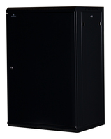 Rockstable 18 HE 19 Wandschrank in Schwarz - Wandmontiertes Regal - 18U - 60 kg - Sperrschloss - Verstellbare F��e - Schwarz