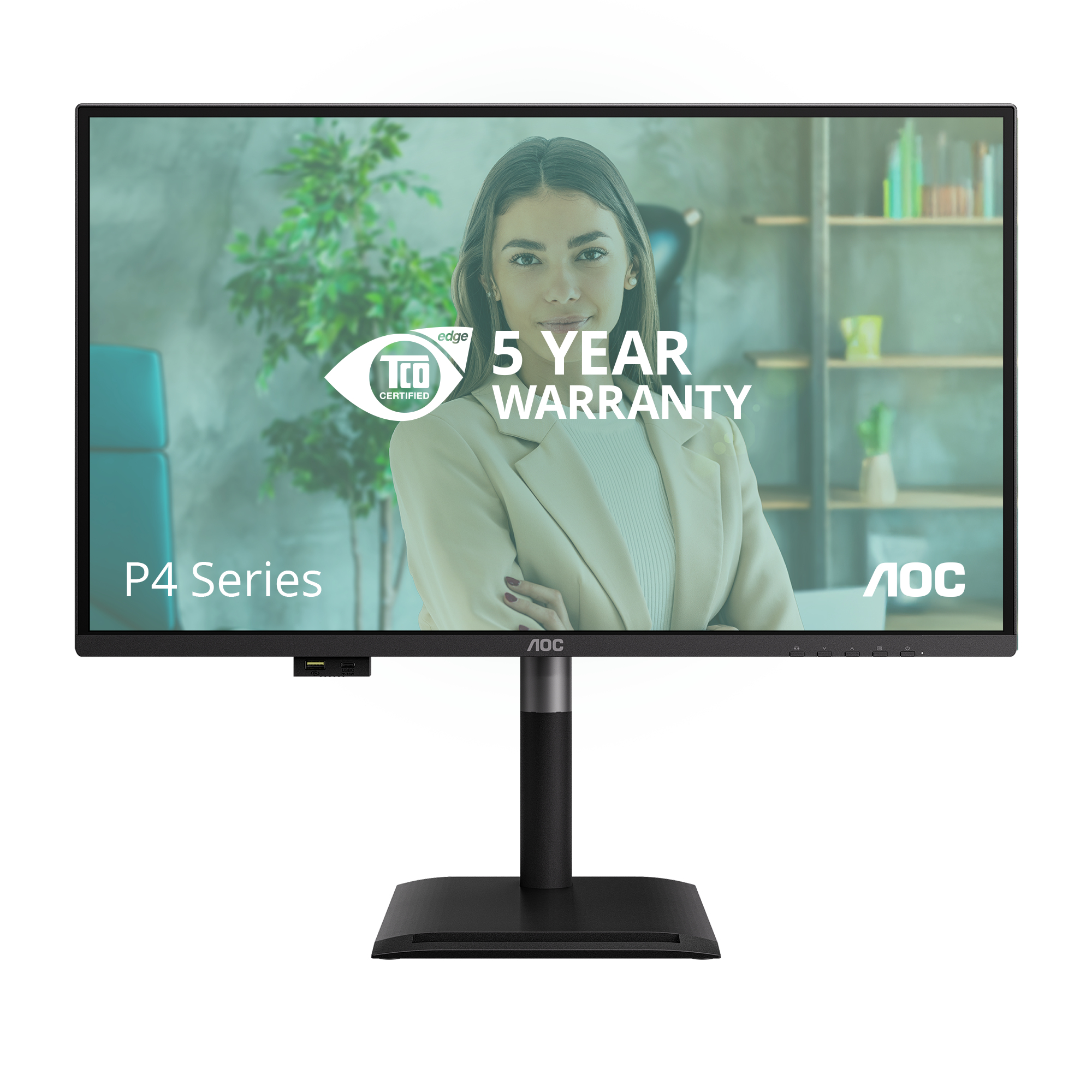 AOC Q27P4U computer monitor 68.6 cm (27) 2560 x 1440 pixels Wide Quad HD Black