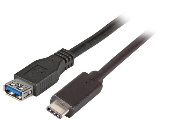 EFB Elektronik K5313SW.0,2 cavo USB 0,2 m USB 3.2 Gen 1 (3.1 Gen 1) USB C USB A Nero