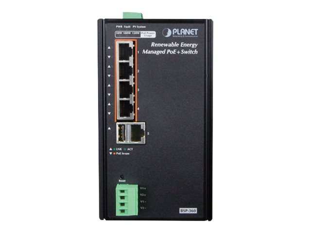 Planet BSP-360 - Switch - managed - 4 x 10/100/1000 (PoE+)