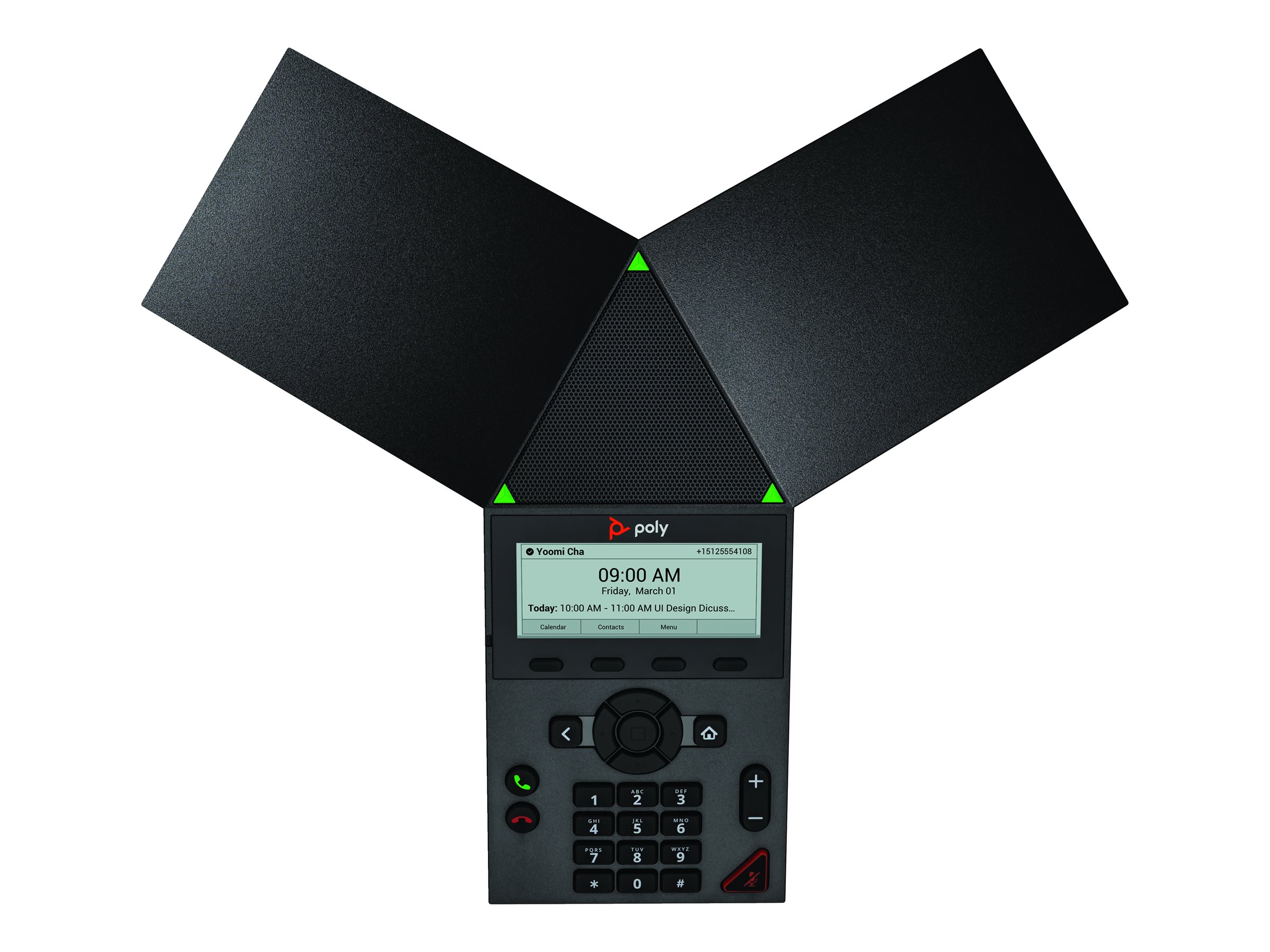 HP Poly Trio 8300 - VoIP-Konferenztelefon - mit Bluetooth-Schnittstelle mit Rufnummernanzeige/Anklopffunktion - IEEE 802.11a/b/g/n (Wi-Fi)