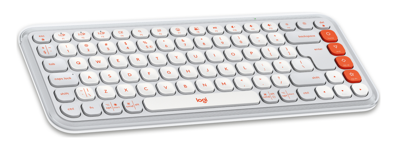 Logitech POP Icon Combo teclado Ratn incluido Universal Bluetooth QWERTY Internacional de EE.UU. Naranja, Blanco