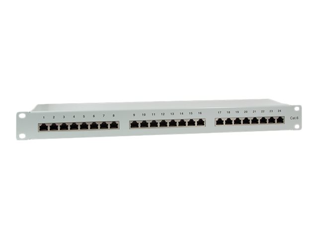 LogiLink EconLine - Patch Panel - RJ-45 X 24 - Hellgrau, RAL 7035 - 1U - 48.3 cm (19)