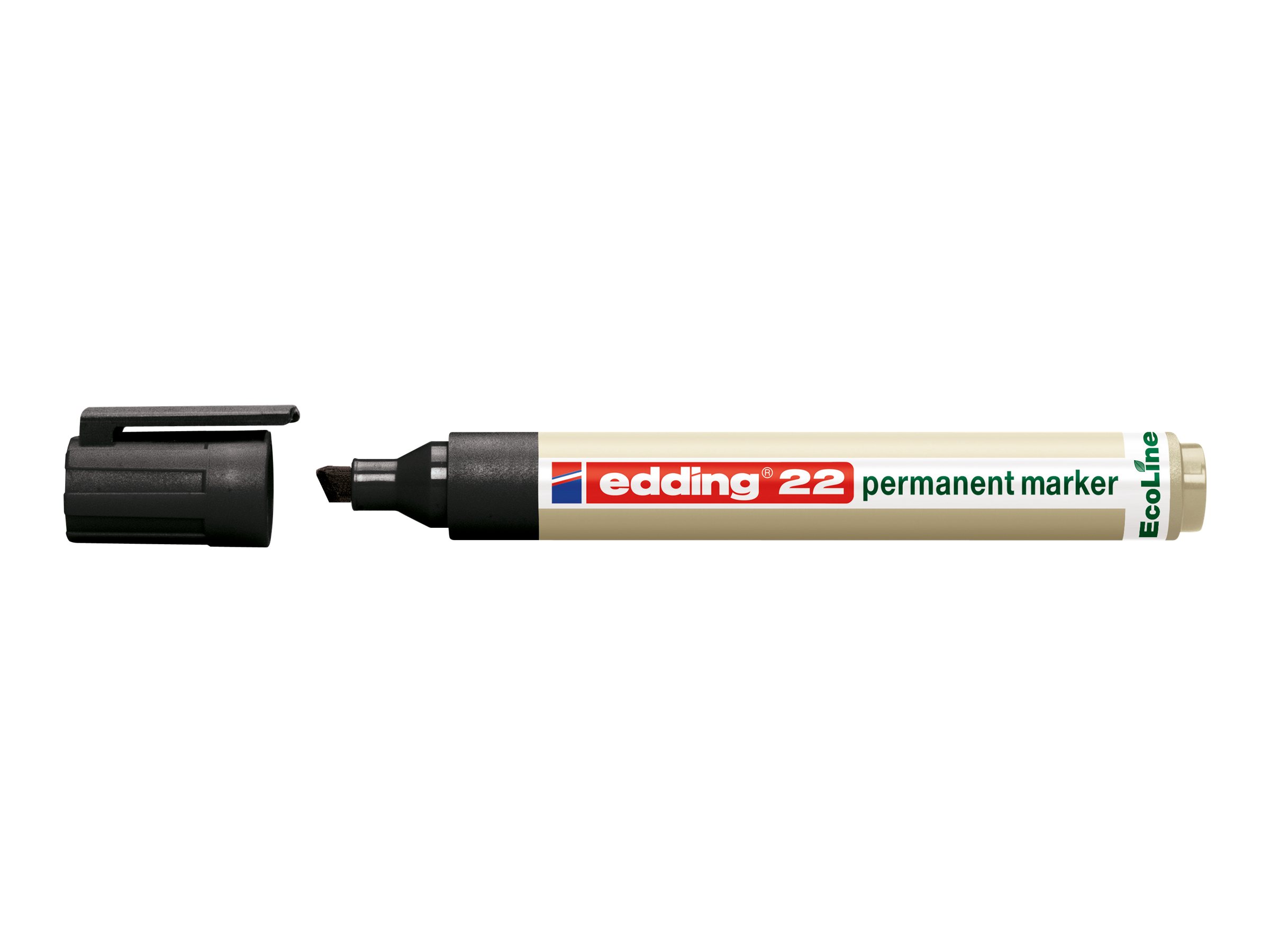 EDDING EcoLine 22 - Marker - permanent - Schwarz, Rot, Blau, Gr�n - 1-5 mm (Packung mit 4)