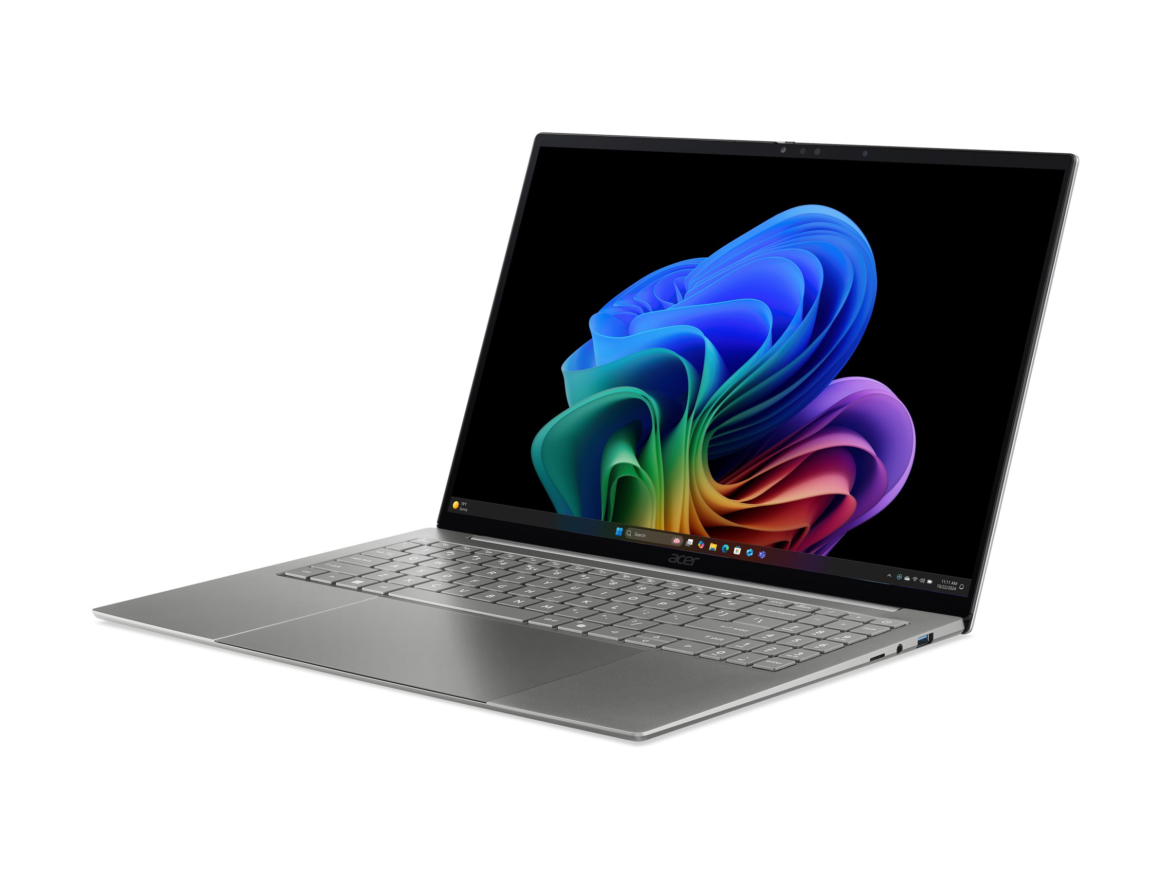 Acer Swift 16 AI SF16-71T-7053 Intel Core Ultra X7 358H Port�til 40,6 cm (16) Pantalla t�ctil WQXGA+ 16 GB LPDDR5x-SDRAM 512 GB SSD Wi-Fi 7 (802.11be) Windows 11 Home Gris