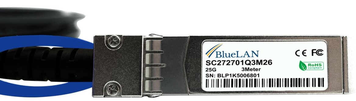 BlueOptics SFP28-DAC-2M-DL-BL cavo InfiniBand Nero