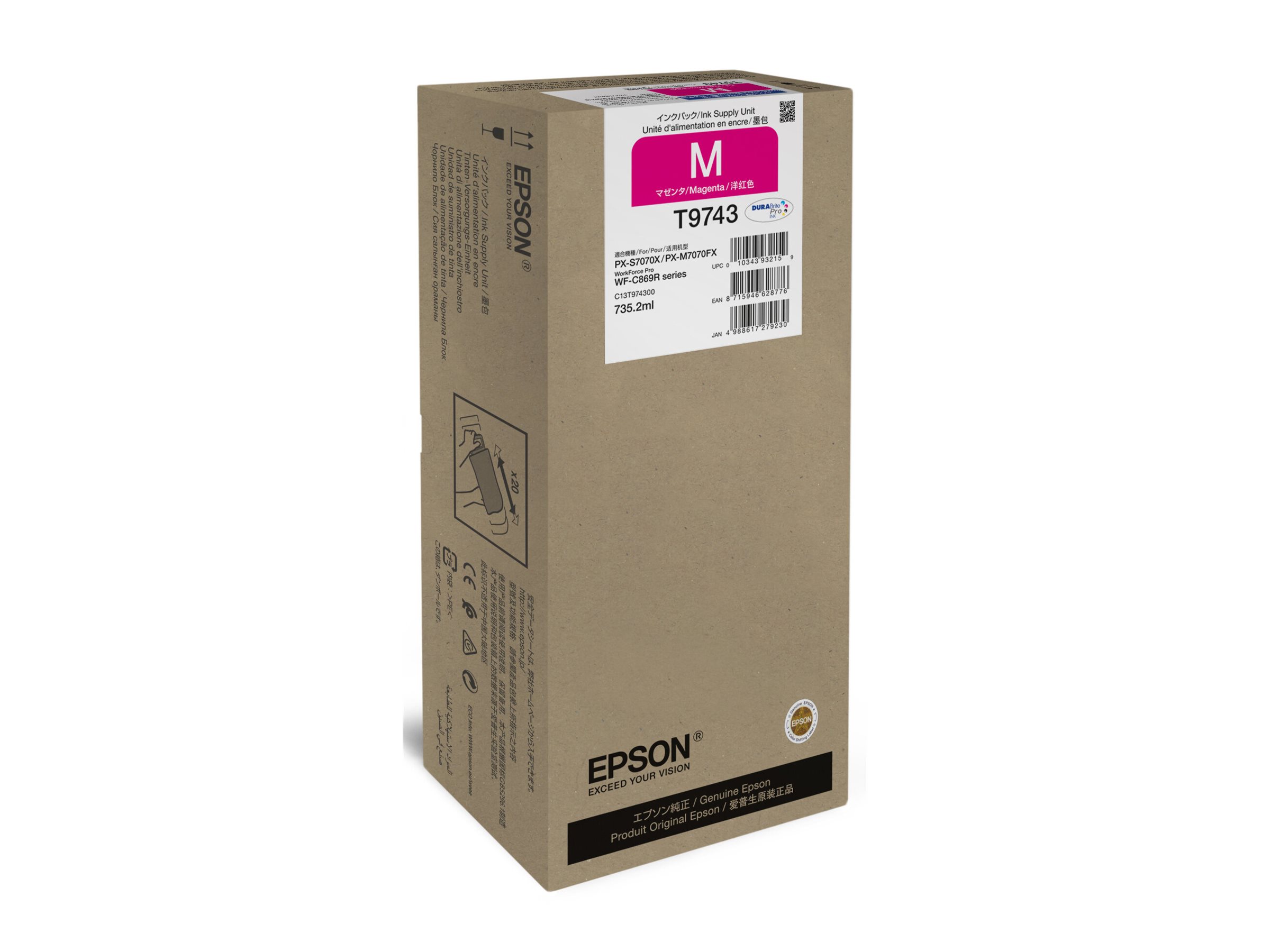 Epson T9743 - 735.2 ml - Gre XXL - Magenta