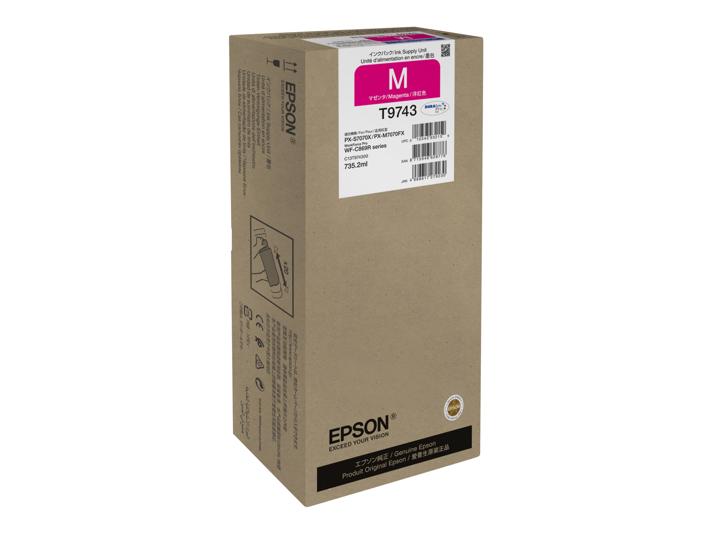 Epson C13T97430N cartucho de tinta 1 pieza(s) Original Magenta
