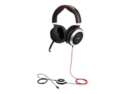 Jabra Evolve 80 Stereo MS USB-C Auriculares Al�mbrico Diadema Oficina/Centro de llamadas USB Tipo C Bluetooth Negro
