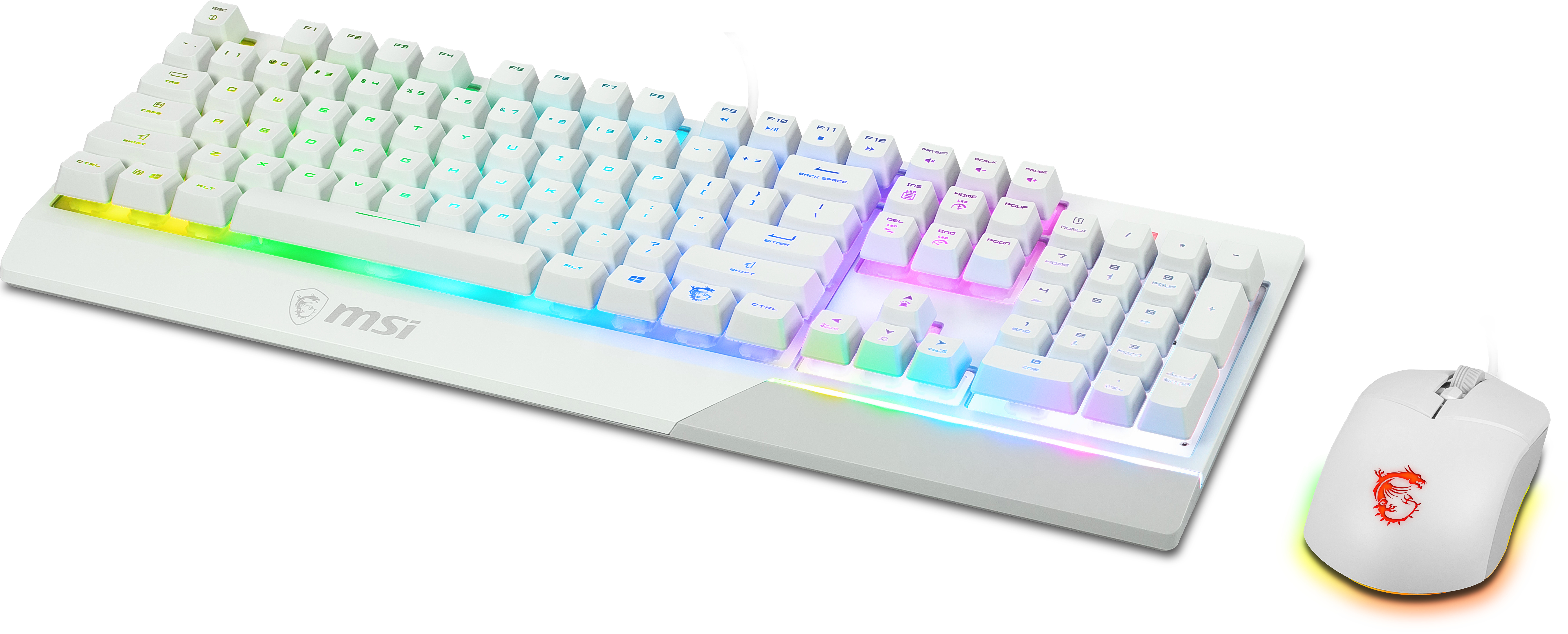 MSI VIGOR GK30 tastiera Mouse incluso Gaming USB QWERTY US International Bianco