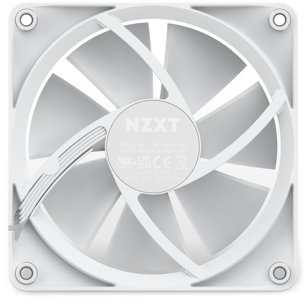 NZXT F120 RGB Boitier PC Ventilateur 12 cm Blanc 1 pi�ce(s)