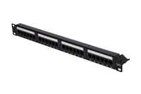 Extralink Patchpanel CAT5E UTP V2 24-Anschluss - 10/100/1000Base-T(X) - Kupfer - Cat5e - Schwarz - Rackeinbau - 1U