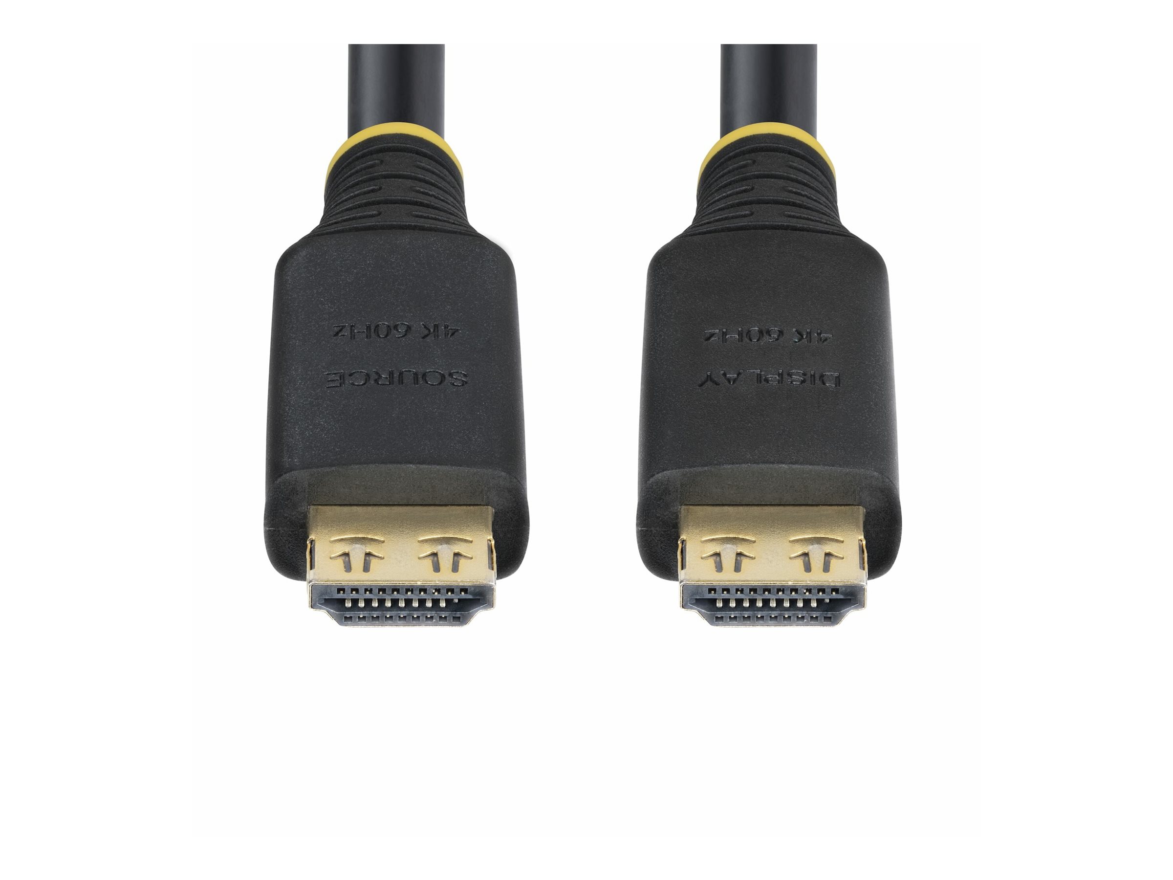 StarTech.com 10m (33ft) Active High Speed HDMI Cable with Gripping Connectors, 4K 60Hz/1440p 144Hz, HDR10/HDCP 2.2/ARC, 18Gbps, UHD HDMI Cord for TV/Monitor/Display, TPE Jacket