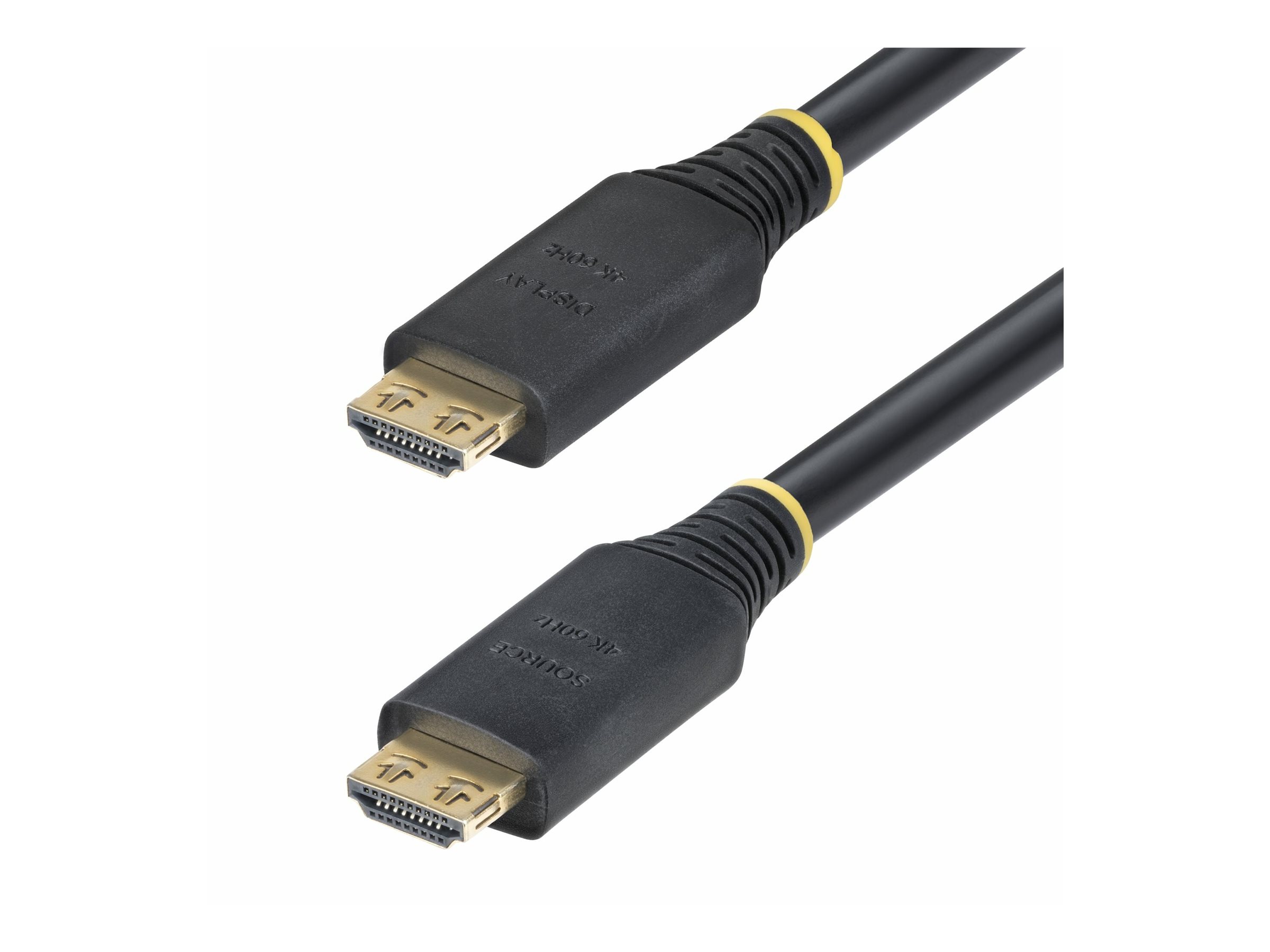 StarTech.com 10m (33ft) Active High Speed HDMI Cable with Gripping Connectors, 4K 60Hz/1440p 144Hz, HDR10/HDCP 2.2/ARC, 18Gbps, UHD HDMI Cord for TV/Monitor/Display, TPE Jacket