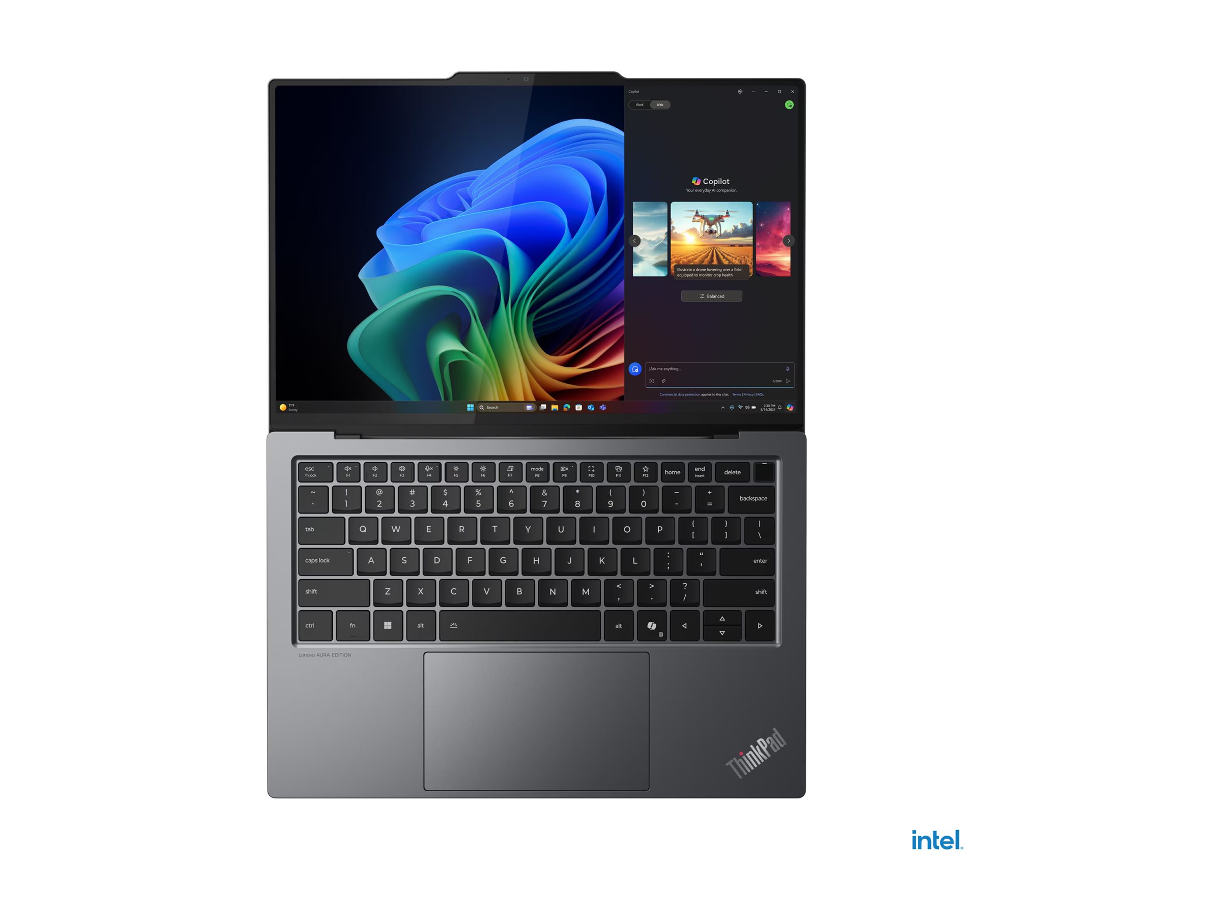 Lenovo ThinkPad X9-14 Intel Core Ultra 5 228V Laptop 35.6 cm (14) WUXGA 32 GB LPDDR5x-SDRAM 512 GB SSD Wi-Fi 7 (802.11be) Windows 11 Pro Grey