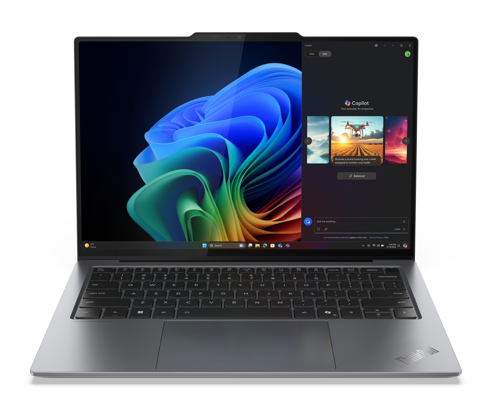 Lenovo ThinkPad X9-14 Intel Core Ultra 5 228V Laptop 35.6 cm (14) WUXGA 32 GB LPDDR5x-SDRAM 512 GB SSD Wi-Fi 7 (802.11be) Windows 11 Pro Grey