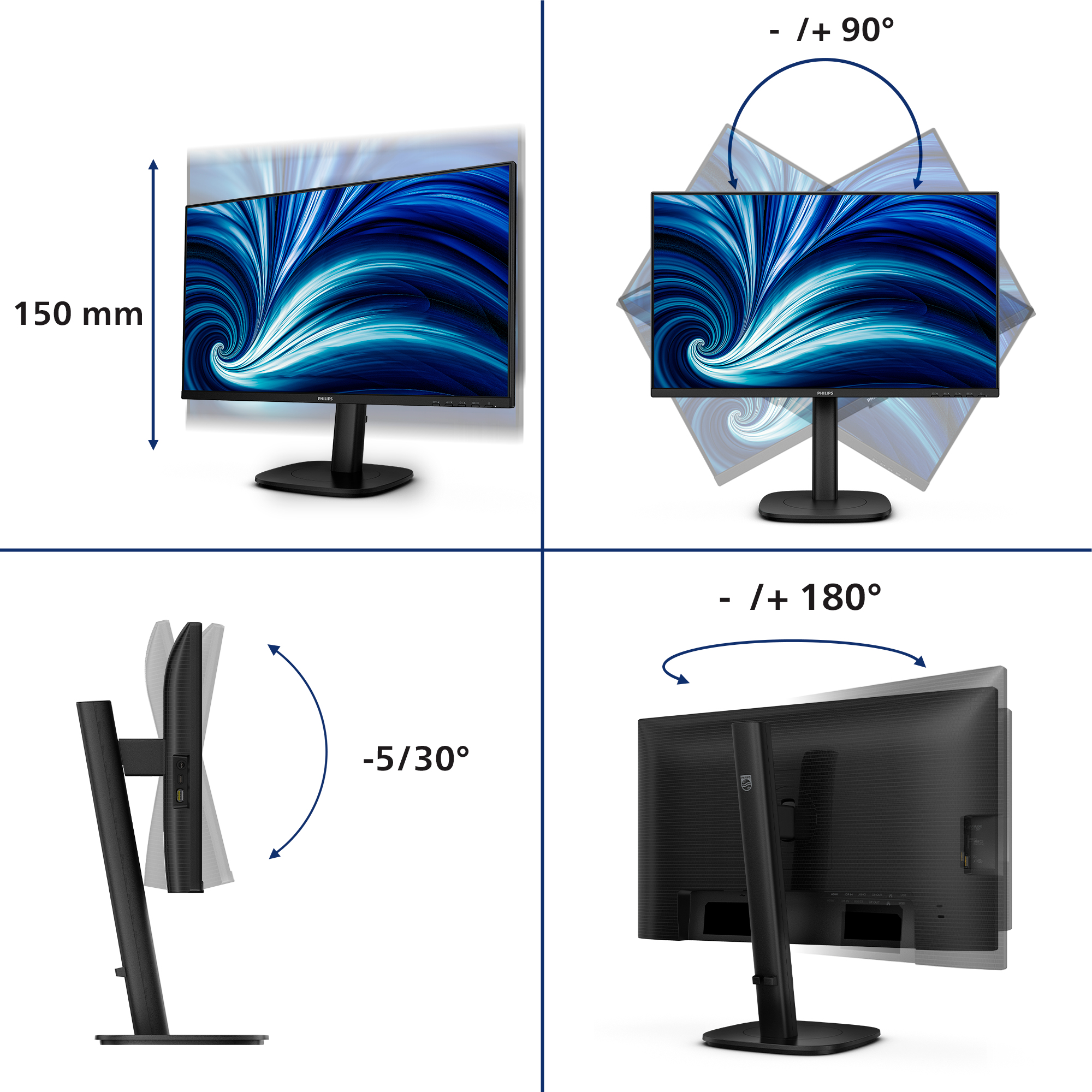 Philips 24B2U3601 - LED-Monitor - 61 cm (24)
