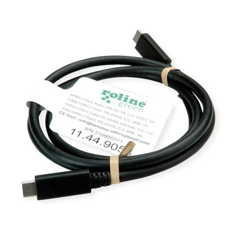 Secomp 11.44.9052 cble USB 0,5 m USB 3.2 Gen 2 (3.1 Gen 2) USB C Noir