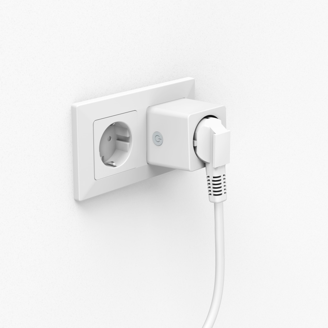 Hama | Enchufe Inteligente WLAN (3680 W, IP20, Compatible con Alexa y con Google Home, Medidor de consumo, Sin puerta de enlace), Color Blanco